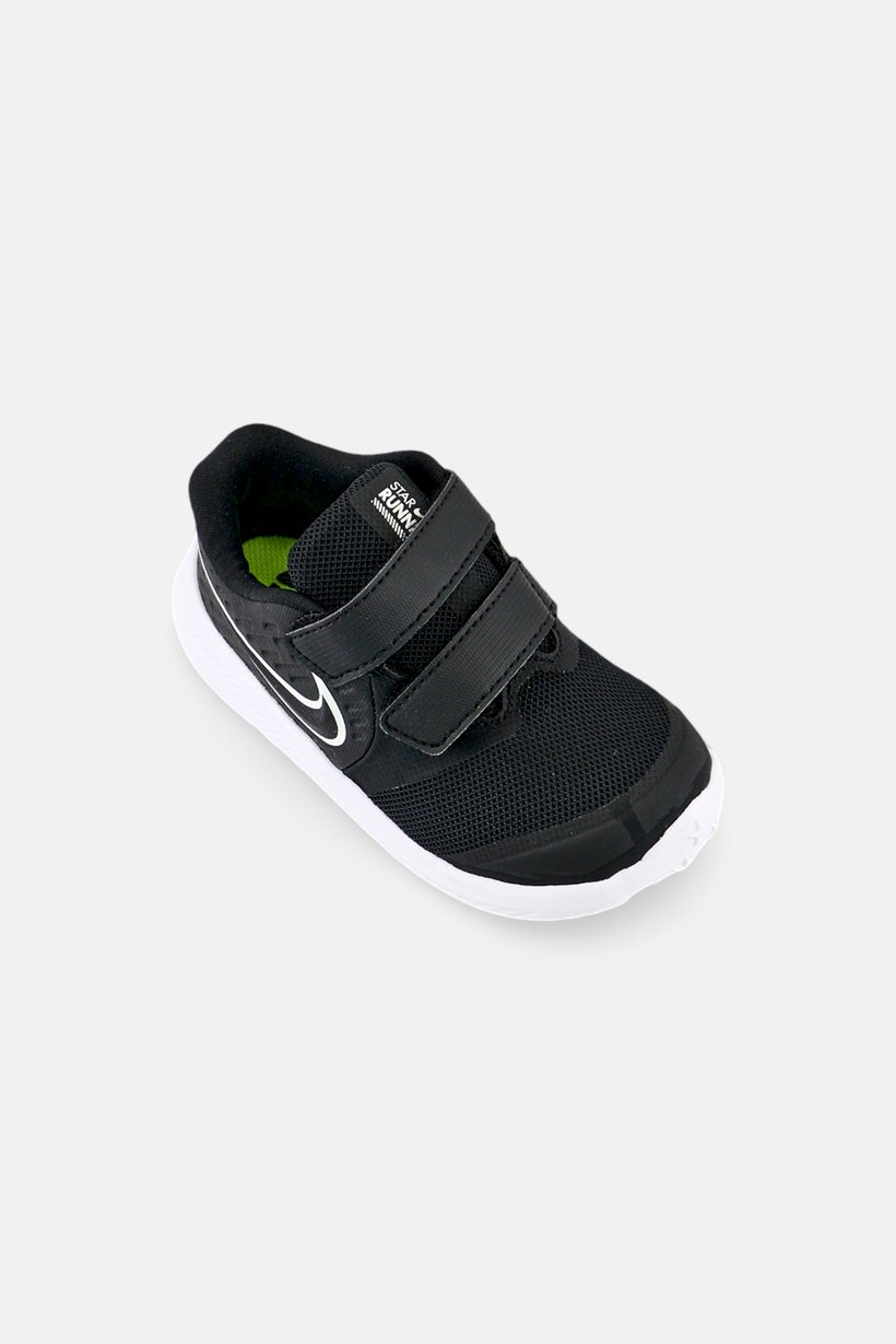 Toddlers Girl Star Runner 2 Velcro Closure Running Shoes, Black