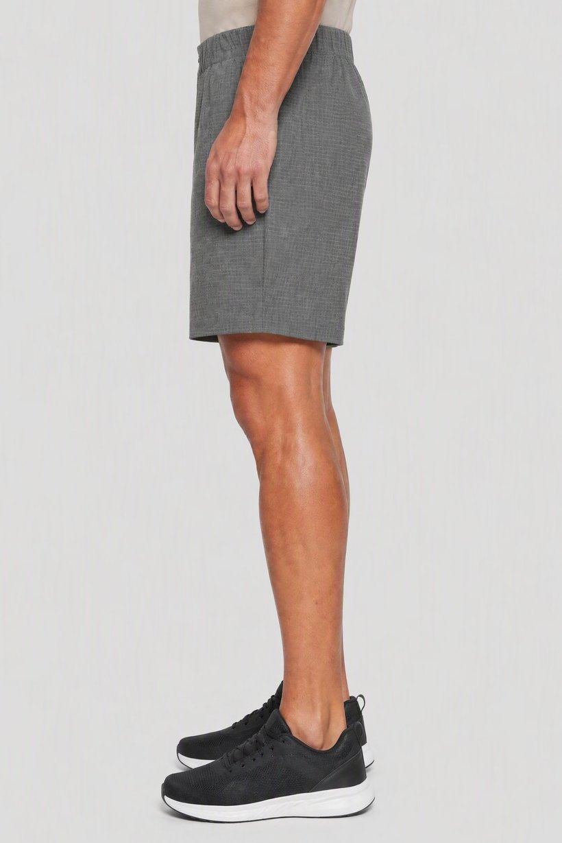 Men regular Fit Micro Stripe Outdoor Shorts, Heather Grey