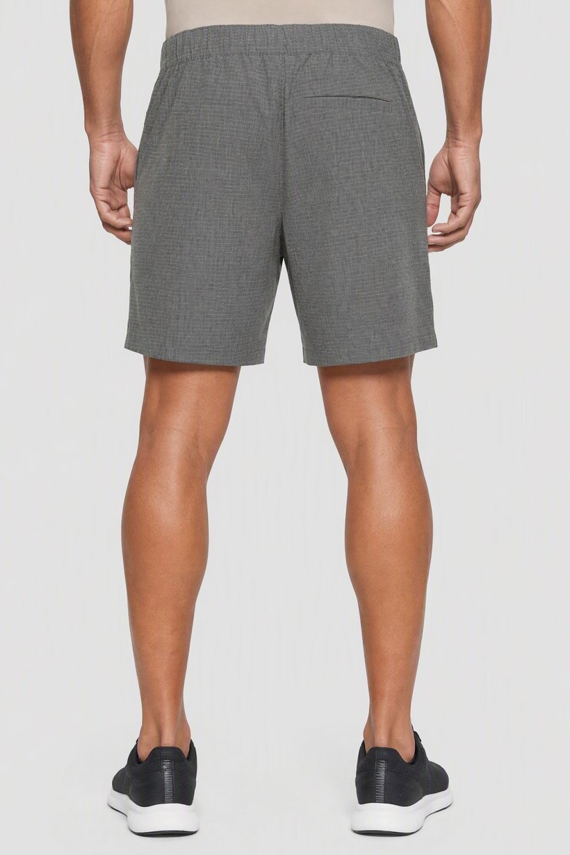 Men regular Fit Micro Stripe Outdoor Shorts, Heather Grey