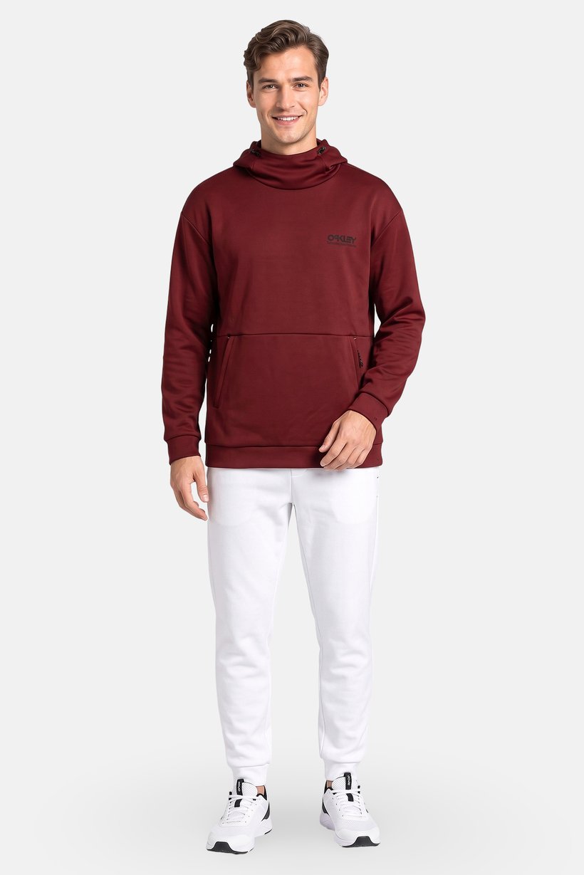Men Performance Fit Long Sleeve Outdoor Hoodie, Maroon