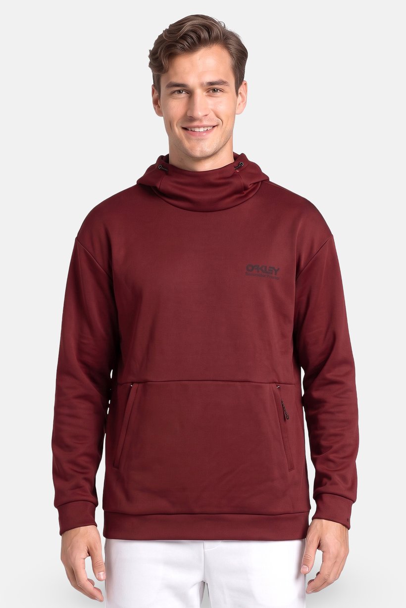 Men Performance Fit Long Sleeve Outdoor Hoodie, Maroon