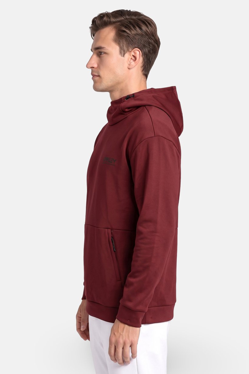 Men Performance Fit Long Sleeve Outdoor Hoodie, Maroon