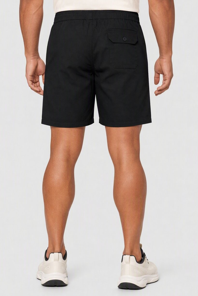 Men Regular Fit Outdoor Shorts, Black