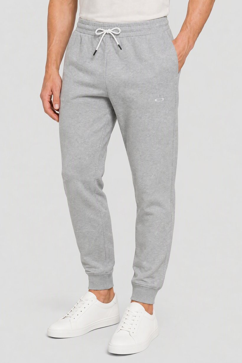 Men Regular Fit Embroidered Logo Sweatpants, Heather Grey