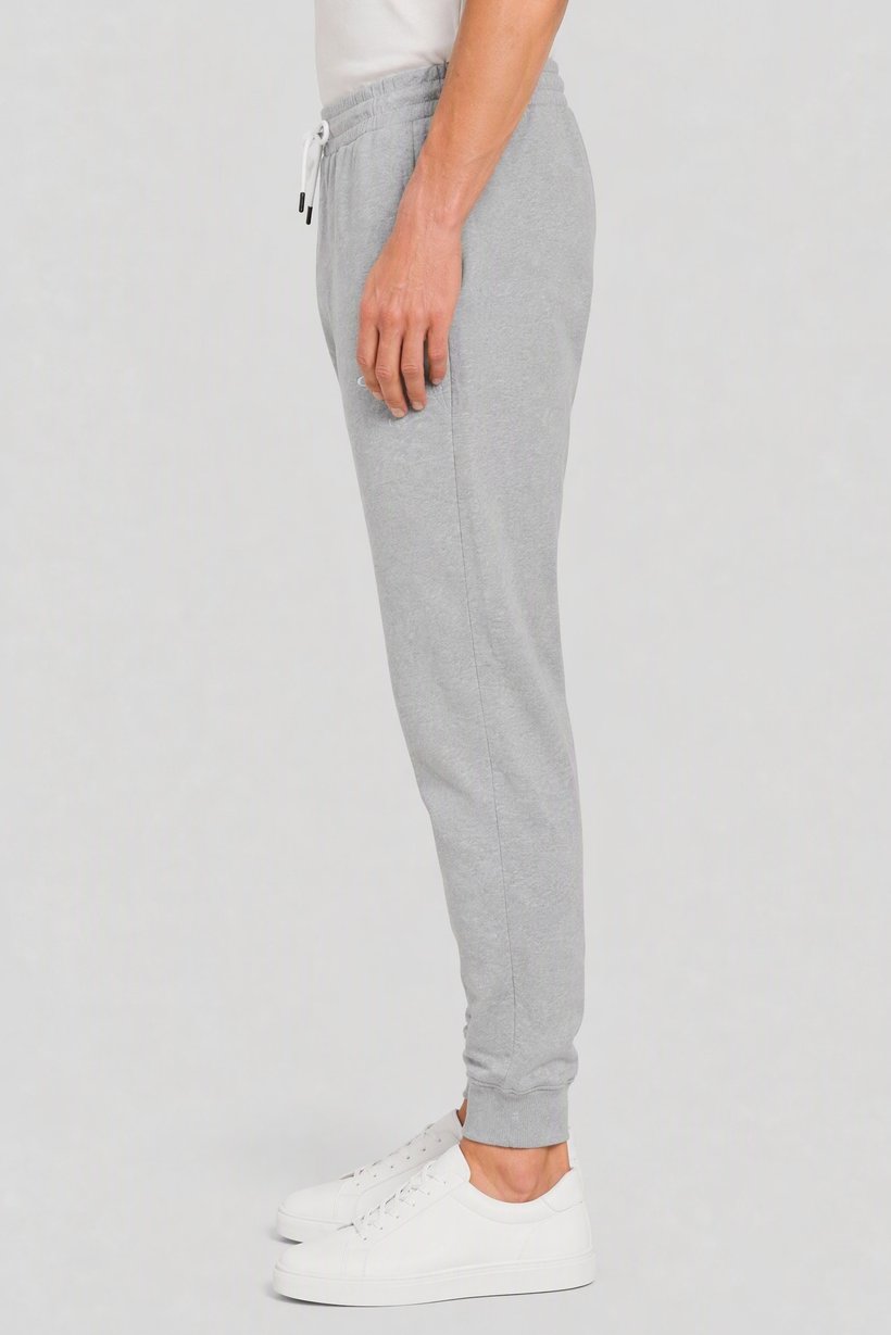 Men Regular Fit Embroidered Logo Sweatpants, Heather Grey