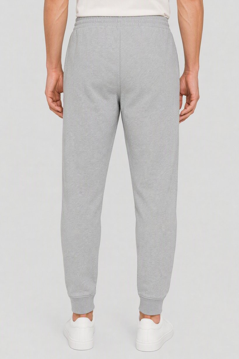 Men Regular Fit Embroidered Logo Sweatpants, Heather Grey