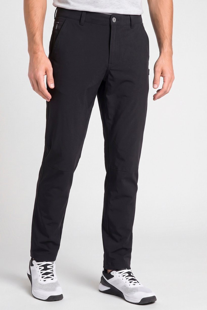 Men Regular Fit Solid Outdoor Track Pants, Black