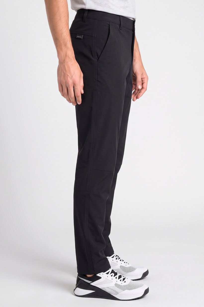 Men Regular Fit Solid Outdoor Track Pants, Black
