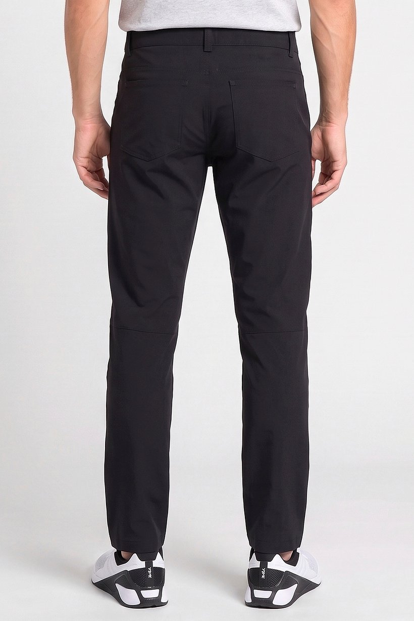 Men Regular Fit Solid Outdoor Track Pants, Black