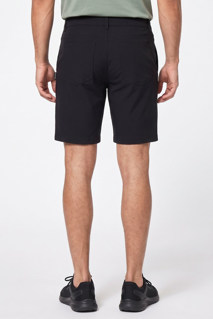 Men Sportswear Fit Golf Shorts, Black