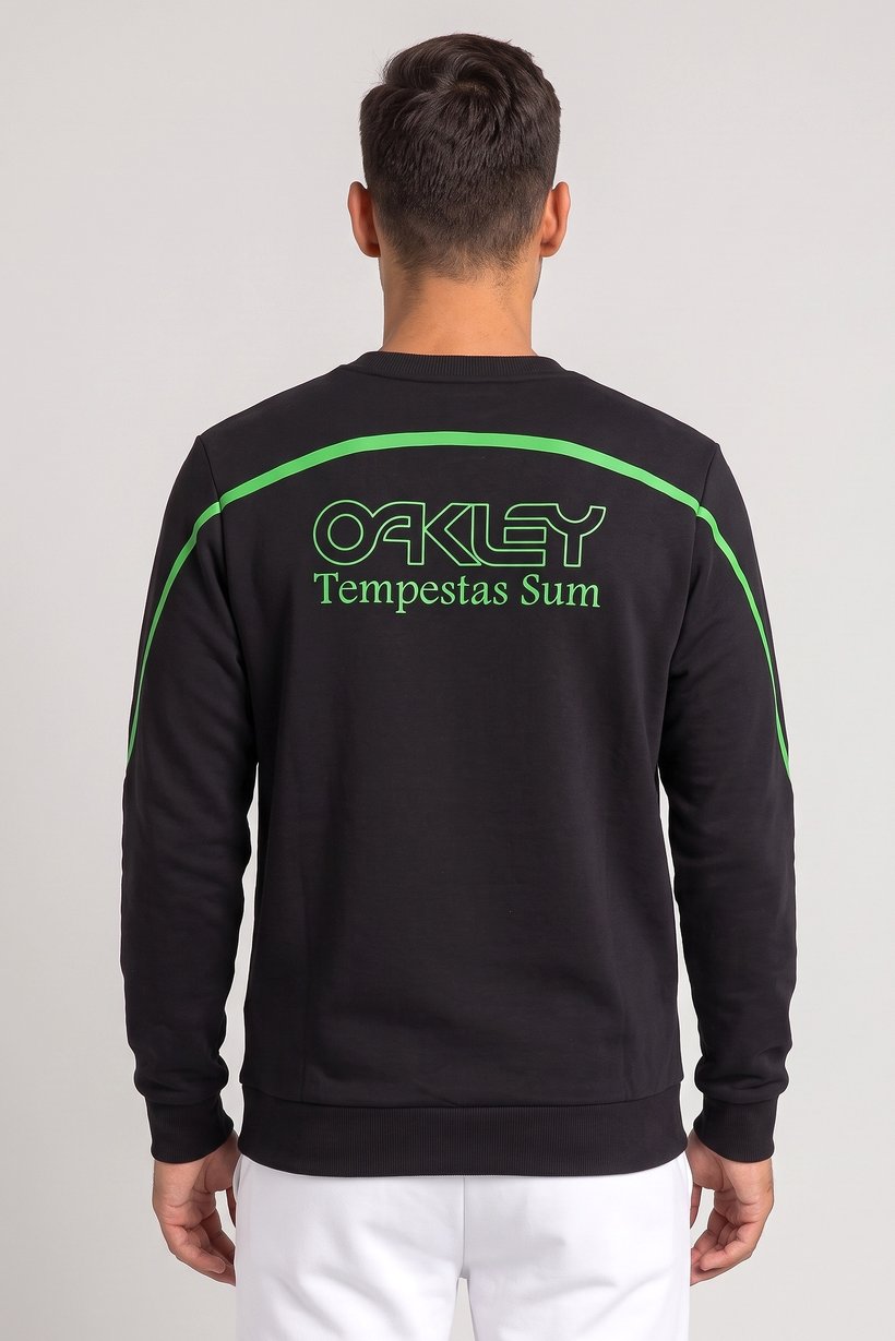 Men Regular Fit Long Sleeve Outdoor Sweatshirt, Black