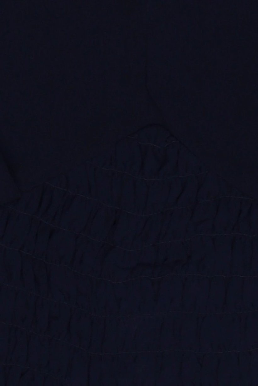 Women V-Neck Long Sleeve Textured Top, Navy