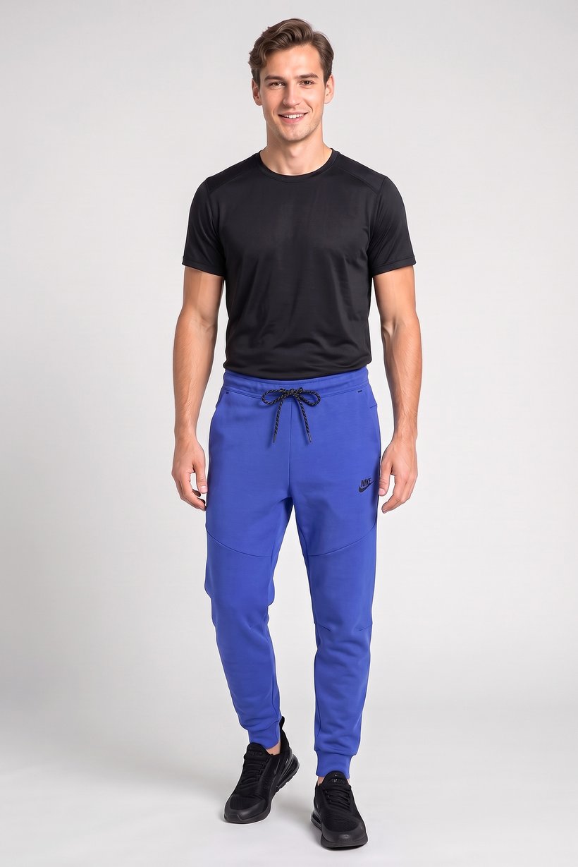 Men Slim Fit Outdoor Jogger Pants, Royal Blue