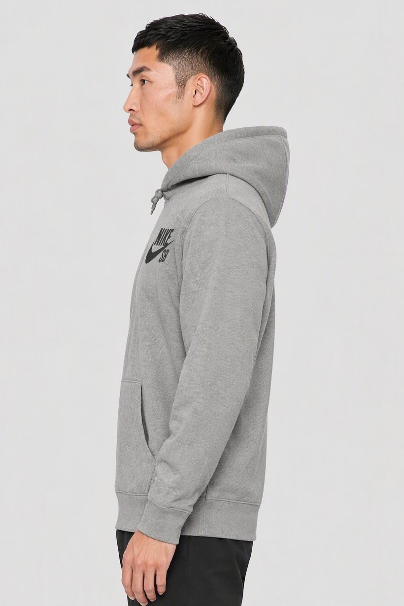 Men Sportswear Fit Long Sleeve Outdoor Hoodie, Grey