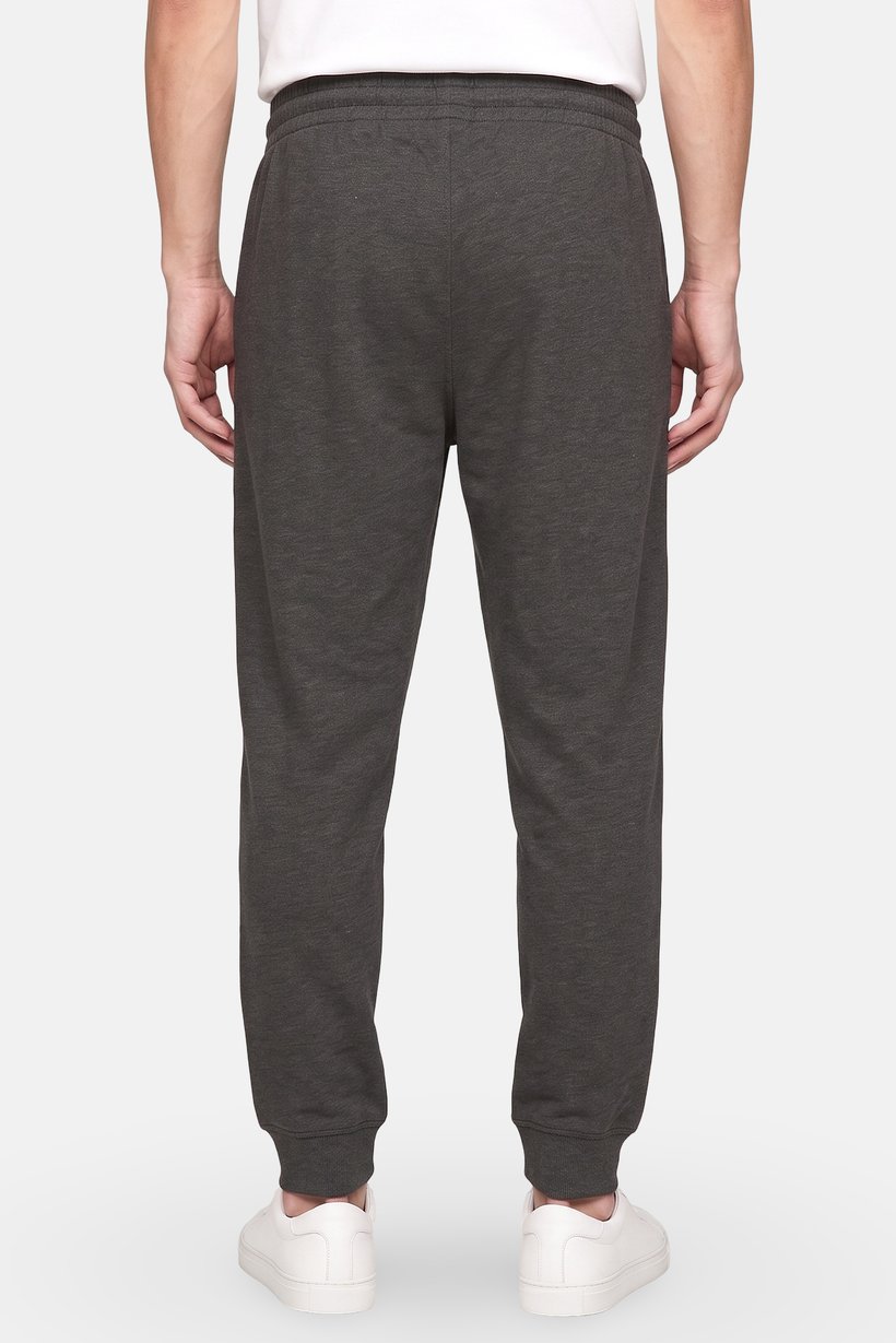 Men Regular Fit Brand Logo Jogger Pants, Dark Grey