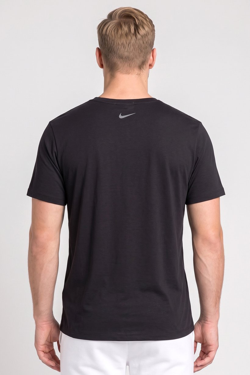 Men Dri Fit Short Sleeve Yoga T-Shirt, Black