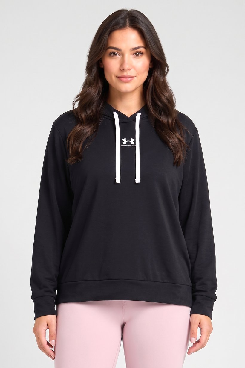 Women Plus Size Long Sleeve Outdoor Hoodie, Black