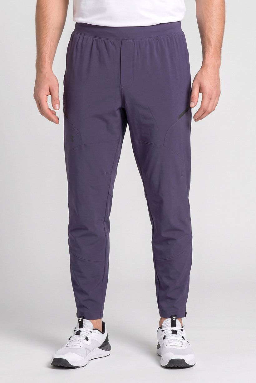 Men Fitted Brand Logo Outdoor Pants, Dusty Purple