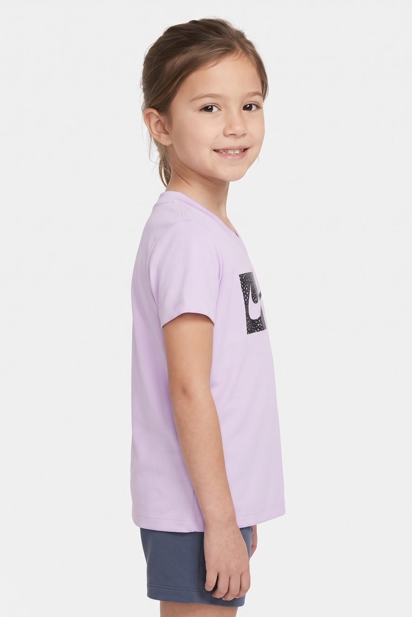 Kids Girl Sportswear Fit Short Sleeve Outdoor Top, Lavender