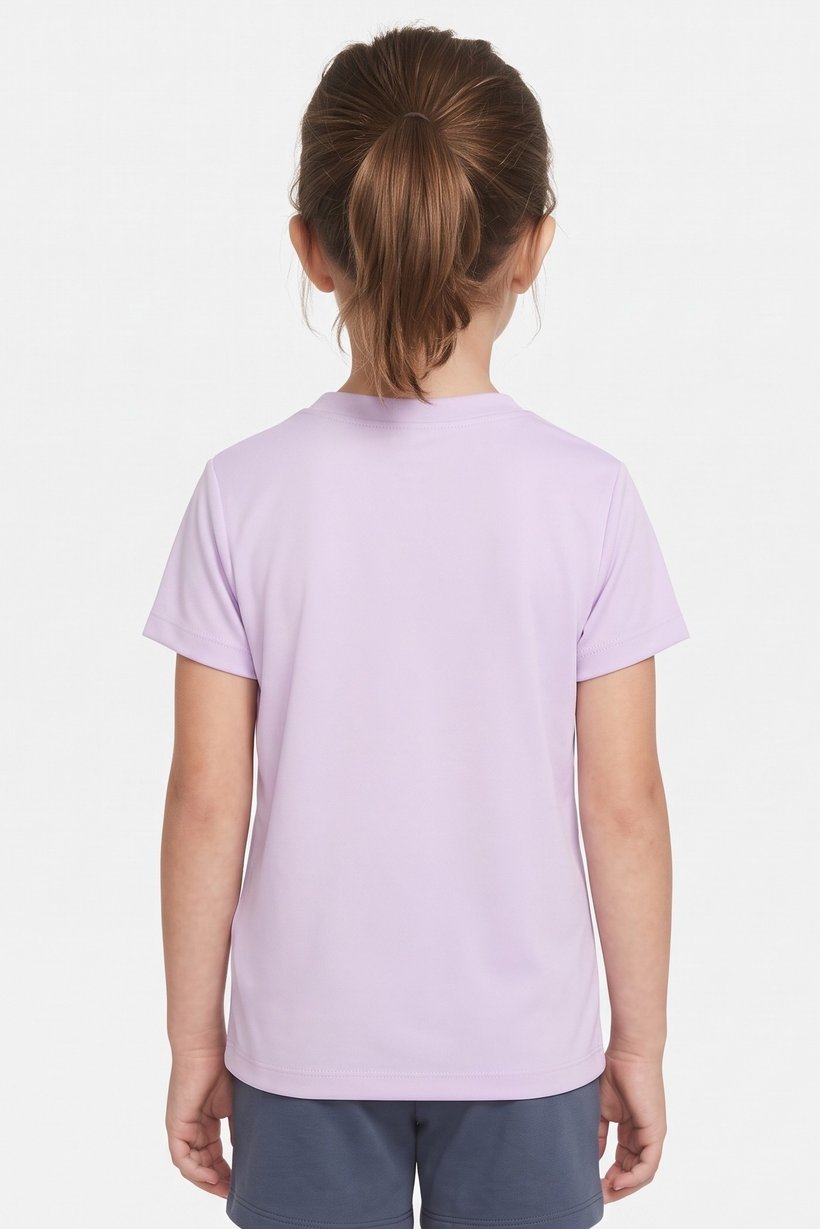 Kids Girl Sportswear Fit Short Sleeve Outdoor Top, Lavender