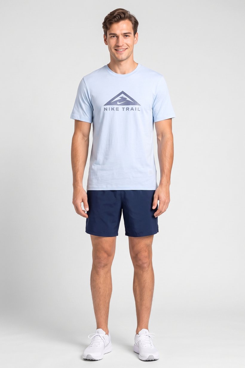 Men Sportswear Fit Short Sleeve Outdoor T-Shirt, Blue
