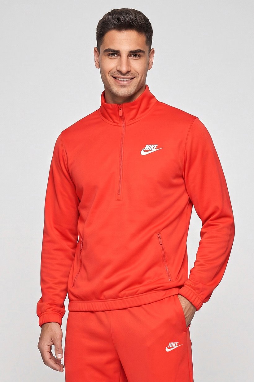 Men Standard Fit Long Sleeve Training Tracksuit, Orange