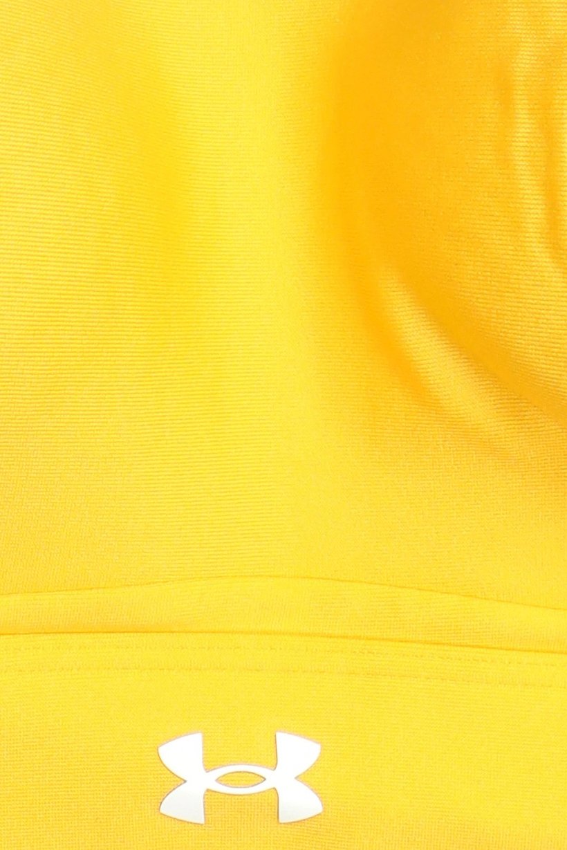 Women Brand Logo Padded Training Sports Bra, Yellow