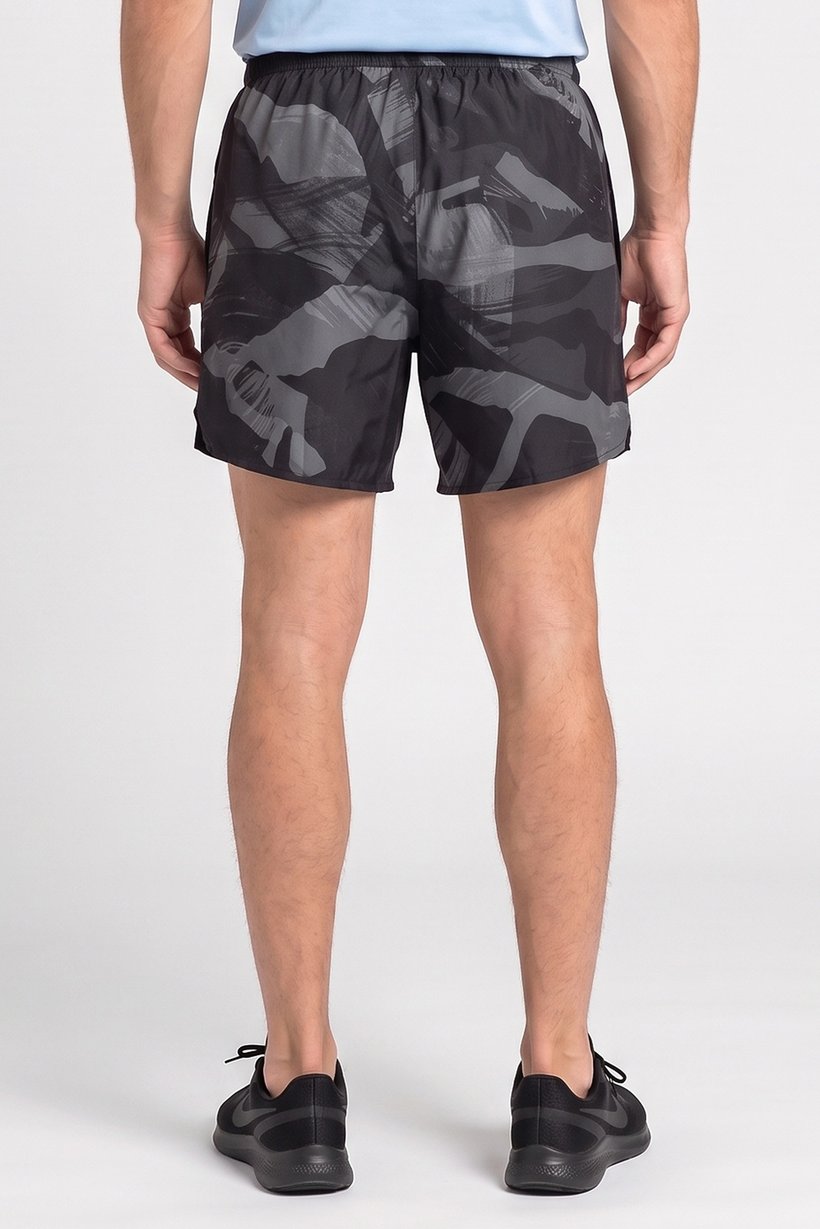 Men Standard Fit 7 Inseam Camouflage Running Shorts, Multicolor