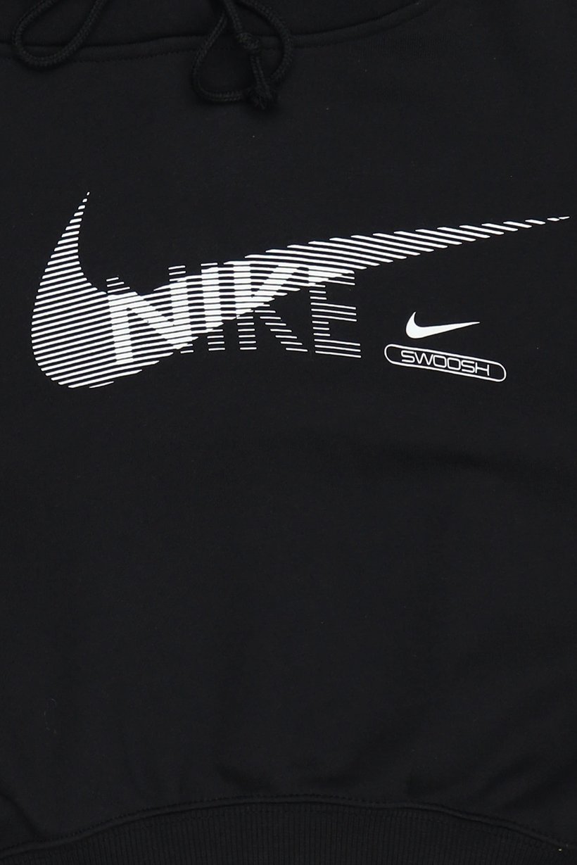Women Sportswear Fit Brand Logo Outdoor Hoodie, Black