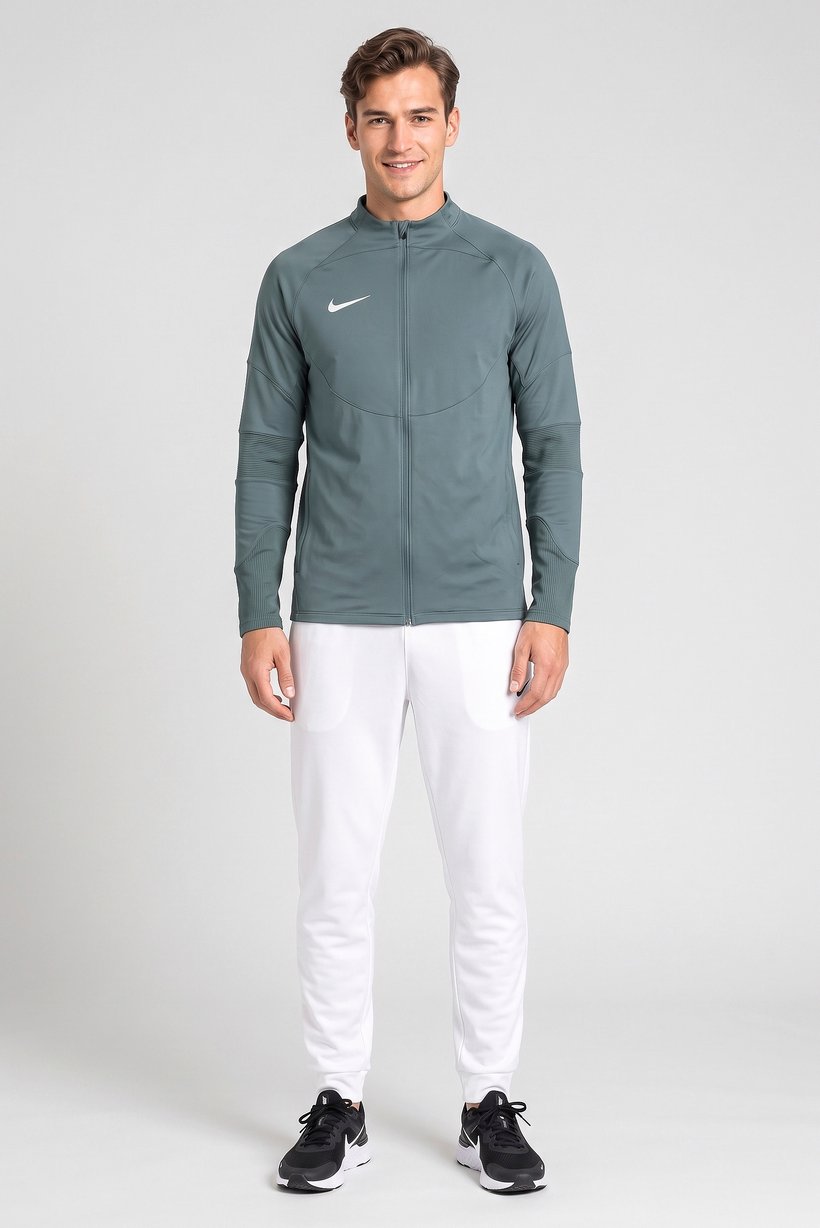 Men Sportswear Fit Long Sleeve Training Jacket, Sage Green