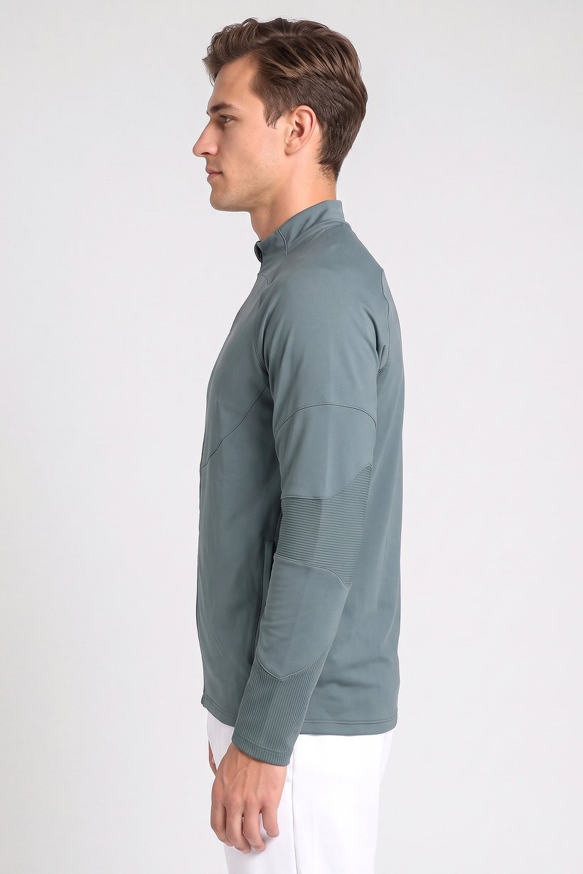 Men Sportswear Fit Long Sleeve Training Jacket, Sage Green