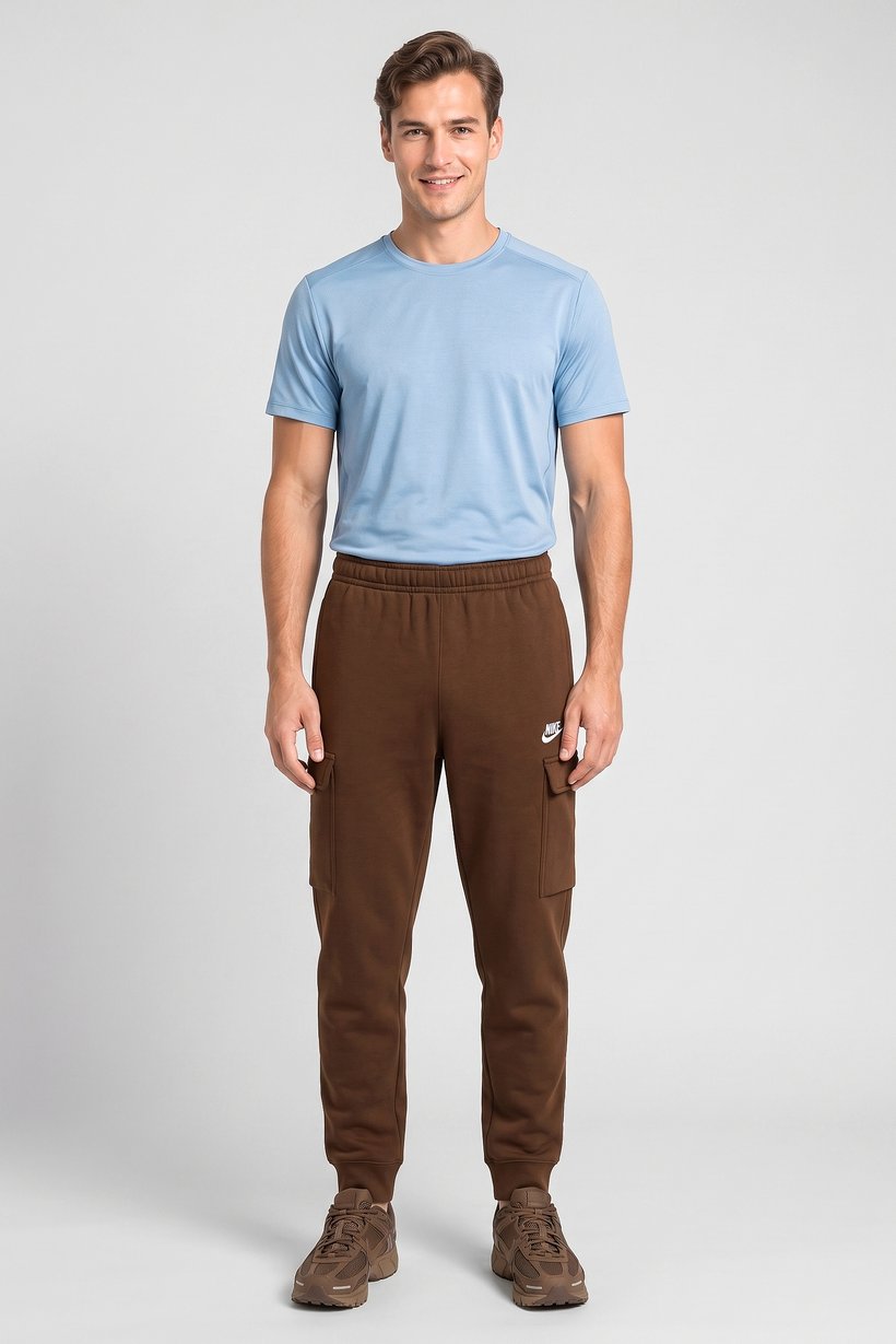 Men Standard Fit Outdoor Sweatpants, Dark Brown