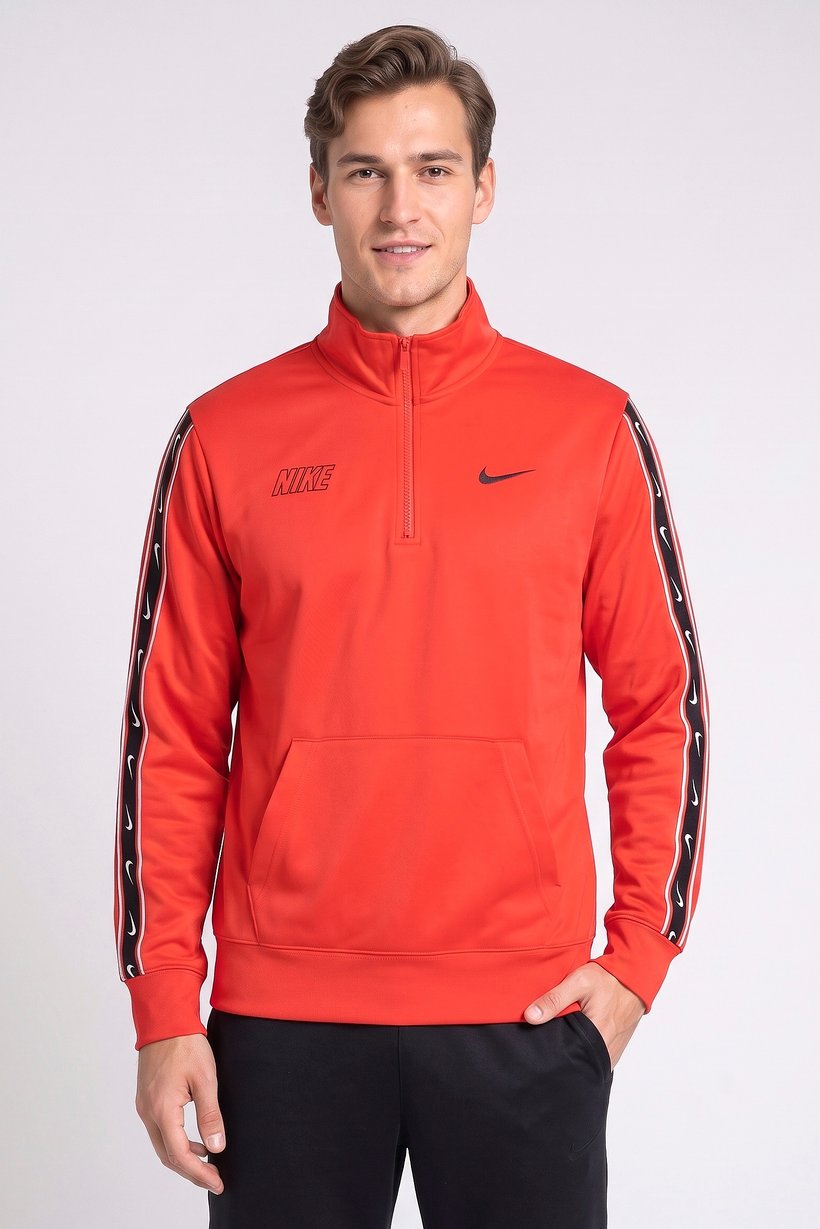 Men Sportswear Fit Long Sleeve Training Sweatshirt, Red