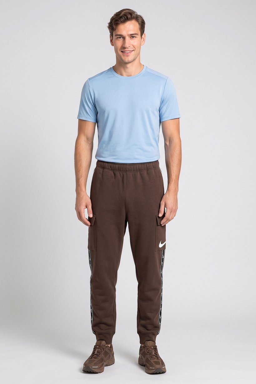 Men Standard Fit Outdoor Sweatpants, Chocolate Brown