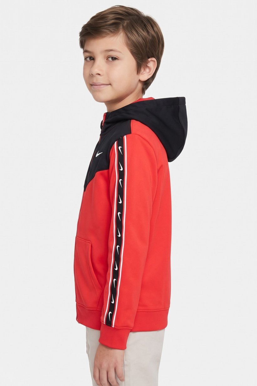 Kids Boy Sportswear Fit Long Sleeve Training Hoodie, Red