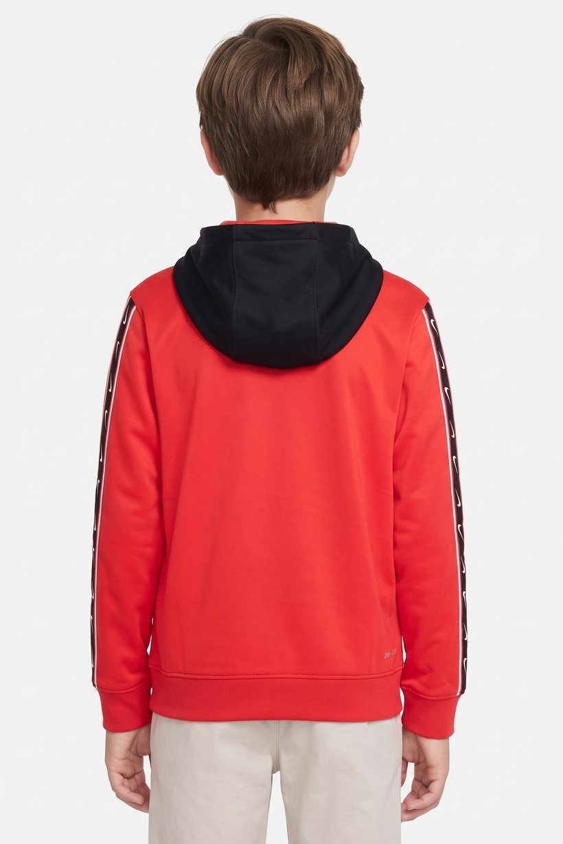 Kids Boy Sportswear Fit Long Sleeve Training Hoodie, Red
