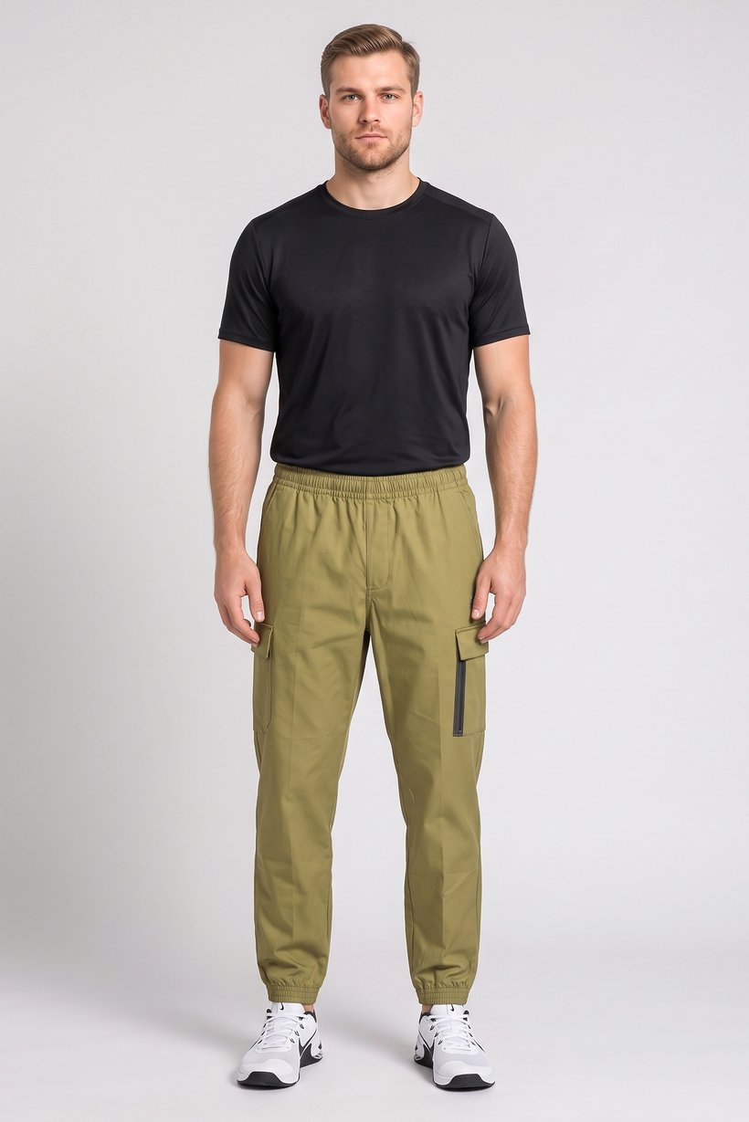 Men Dri Fit Training Sweatpants, Olive