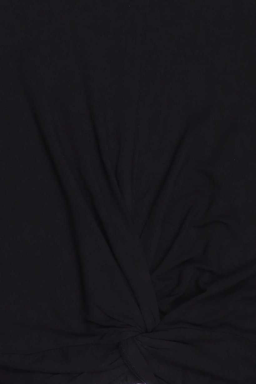 Women Crew Neck Plain Sleeveless Tank Top, Black