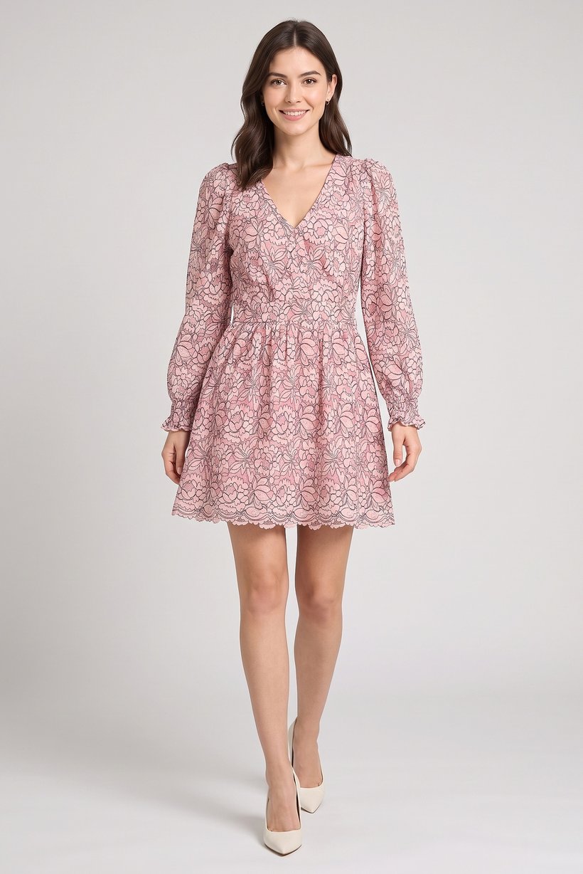 Women Textured Mini Dress, Multicolor