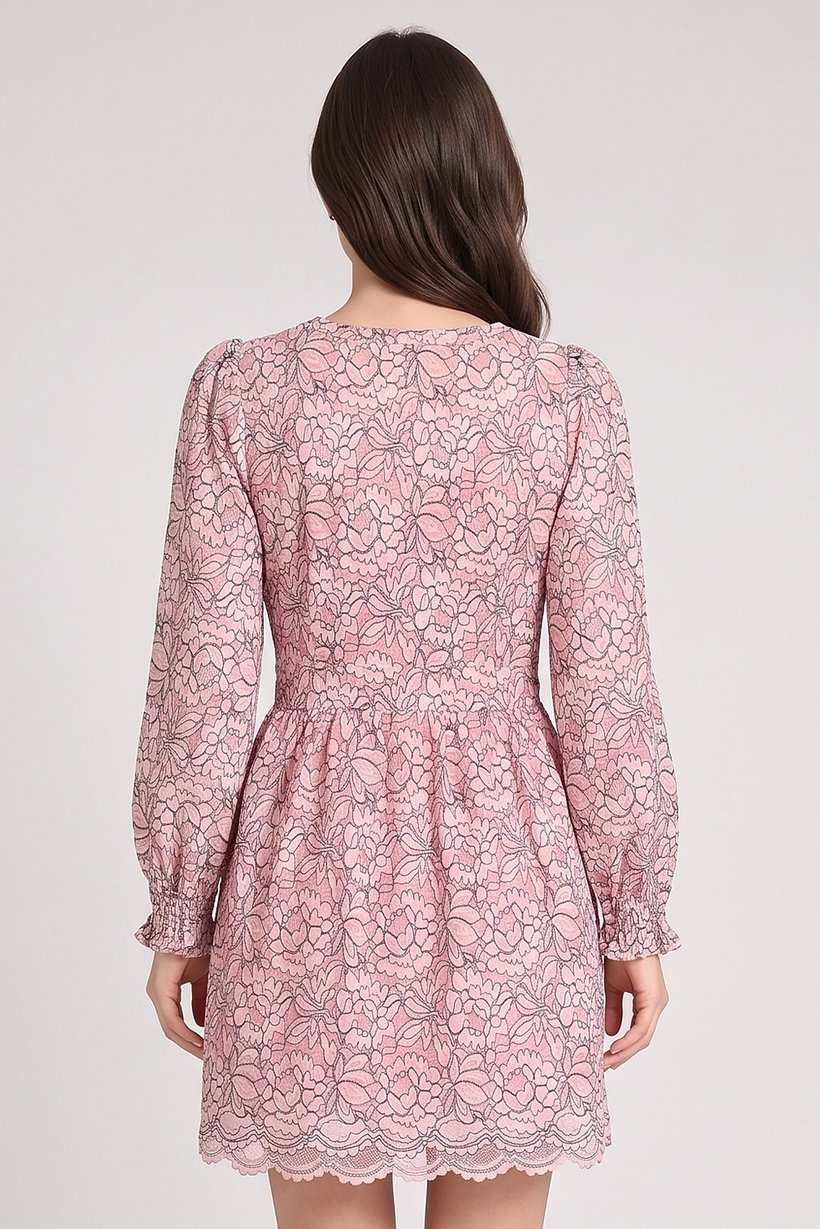 Women Textured Mini Dress, Multicolor