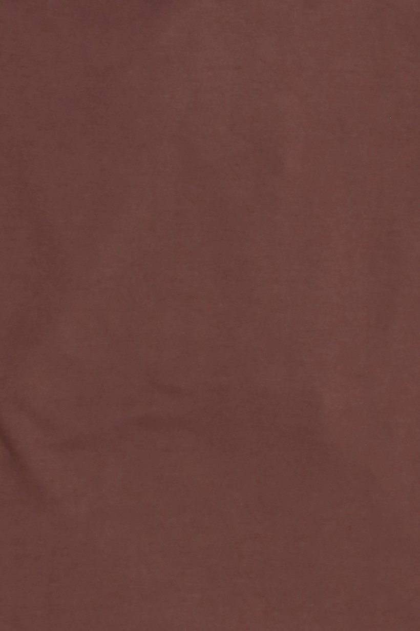 Women V Neck Long Sleeve Plain Top, Chocolate
