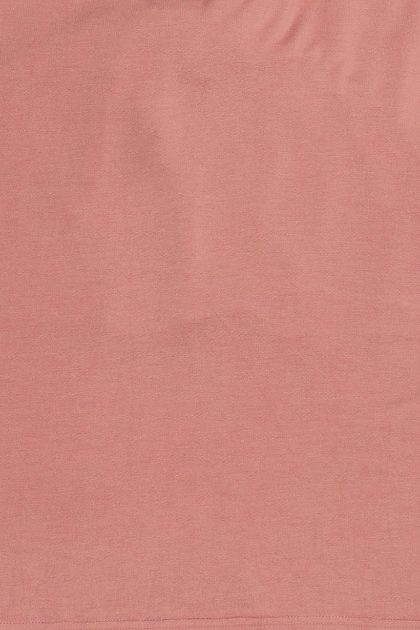 Women Twist Neck Long Sleeve Solid Top, Old Rose