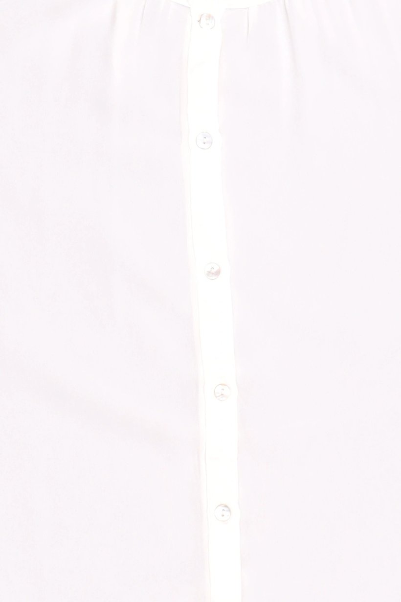 Women Round Neck Long Sleeve Plain Top, Ivory