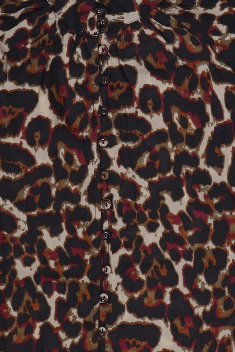 Women Mock Neck Allover Print Long Sleeve Top, Multicolor