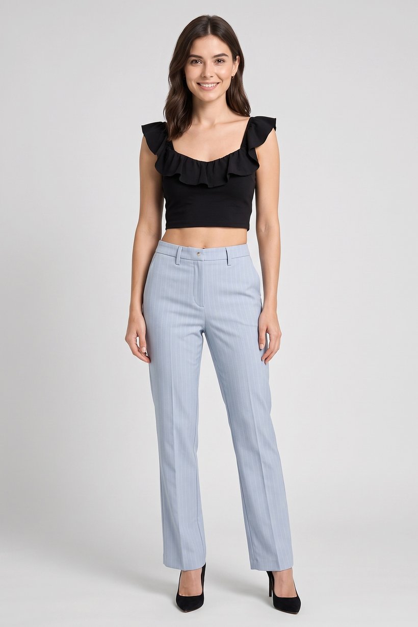 Women Regular Fit Stripe Wide Leg Pants, Multicolor