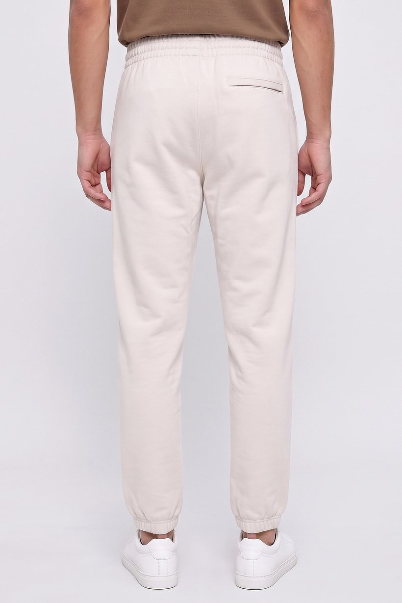 Calvin Klein Jeans Men Regular Fit Embroidered Logo Sweatpants, Off White
