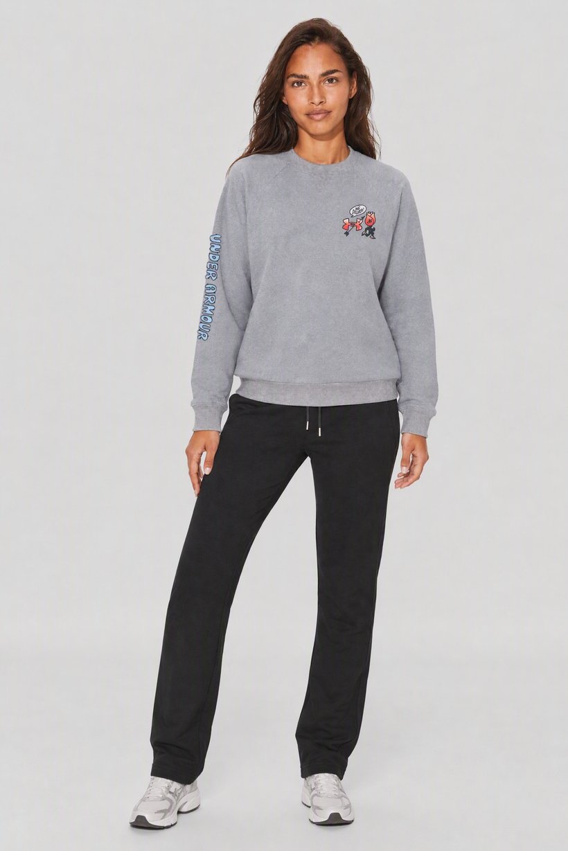 Women Loose Fit Long Sleeve Outdoor Sweatshirt, Grey