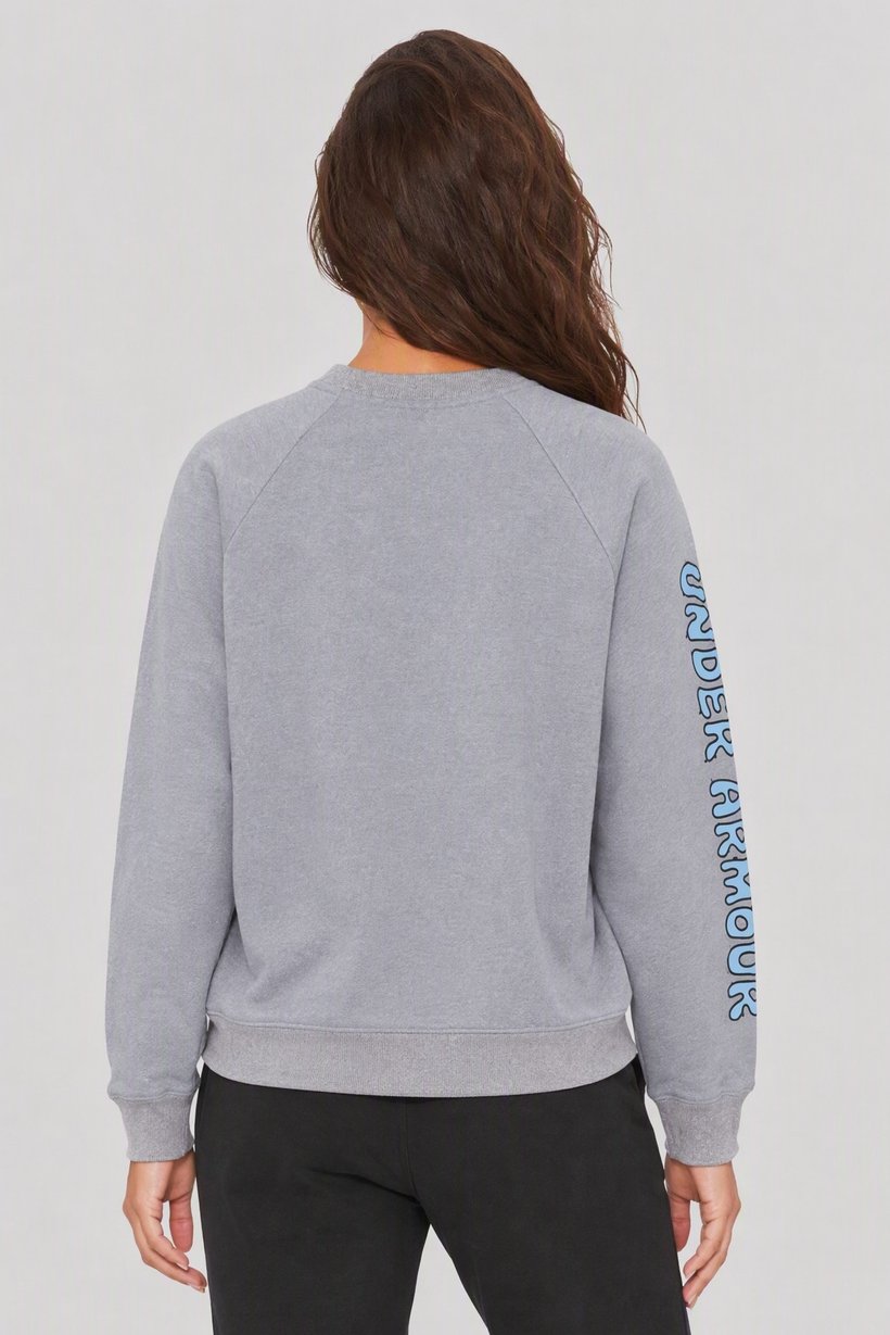 Women Loose Fit Long Sleeve Outdoor Sweatshirt, Grey