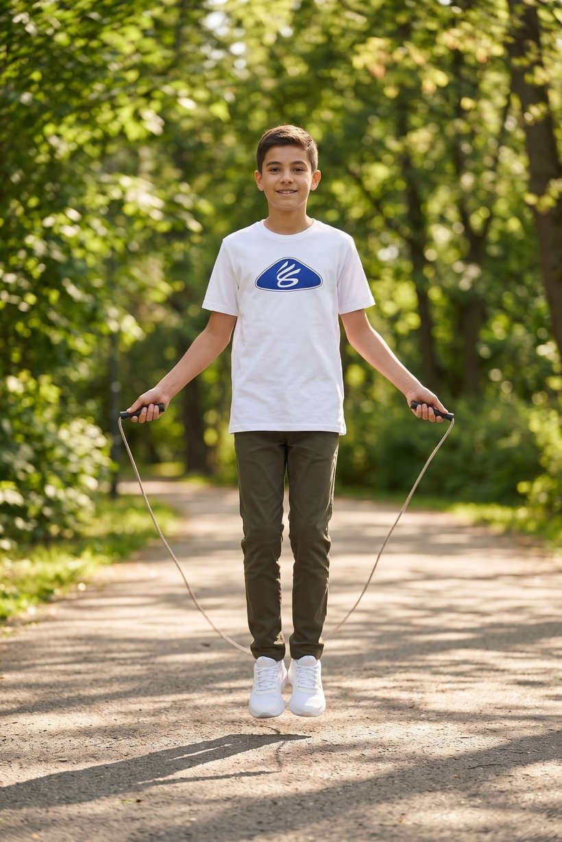 Under Armour x Curry Kids Boy Loose Fit Short Sleeve Outdoor Shirt, White