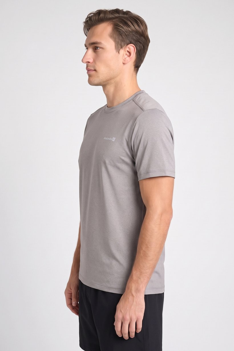 Men Sportswear Fit Short Sleeve Training T-Shirt, Heather Grey